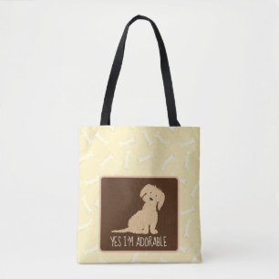Bolsa Tote Jogue uma barra de ferramentas do MALTIPOO ósseo