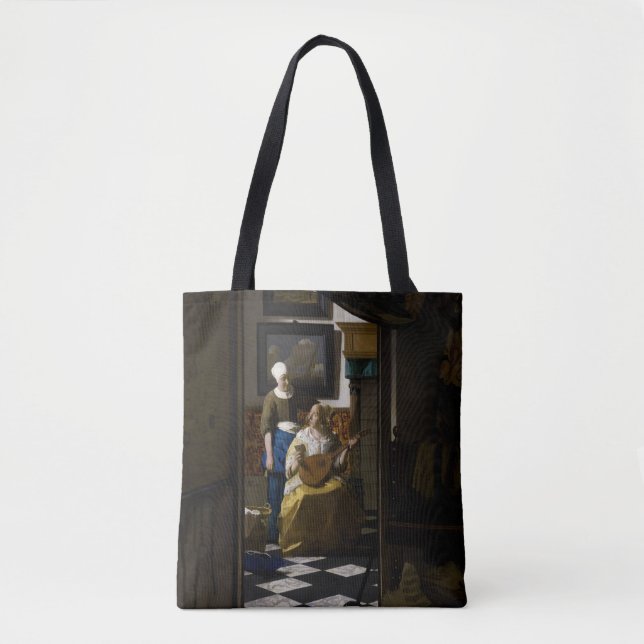 Bolsa Tote Johannes Vermeer - A Carta do Amor (Frente)