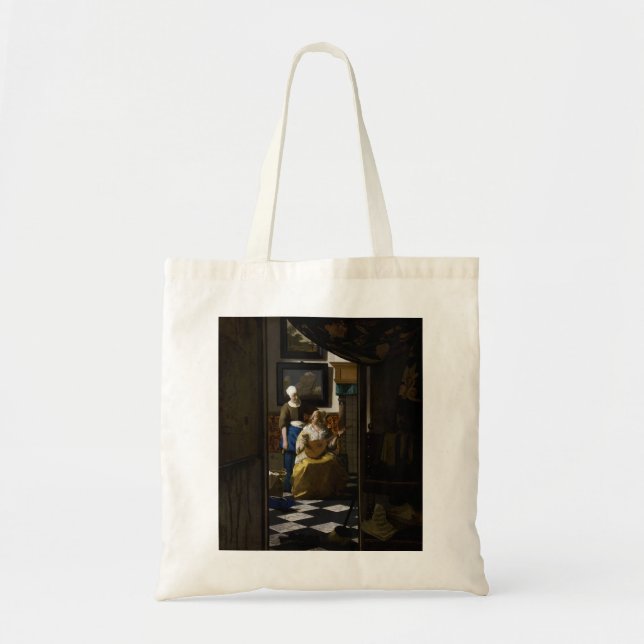 Bolsa Tote Johannes Vermeer - A Carta do Amor (Frente)