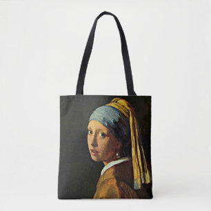 Bolsa Tote Johannes Vermeer art - Garota com um brinco de pé