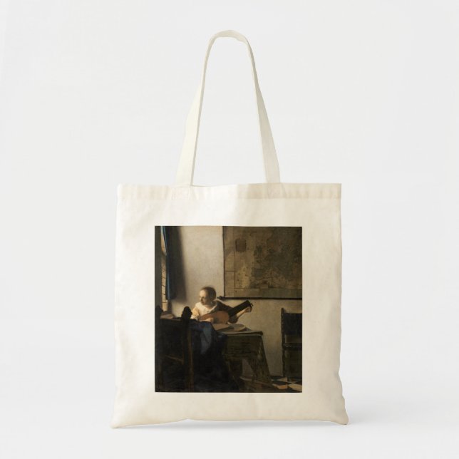 Bolsa Tote Johannes Vermeer - Jovem Mulher com Luta (Frente)