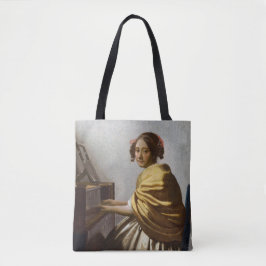 Bolsa Tote Johannes Vermeer - Jovem Mulher Sentada na Virgina