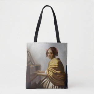 Bolsa Tote Johannes Vermeer - Jovem Mulher Sentada na Virgina