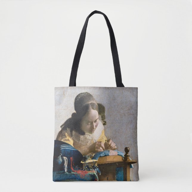 Bolsa Tote Johannes Vermeer - O Lacemaker (Frente)