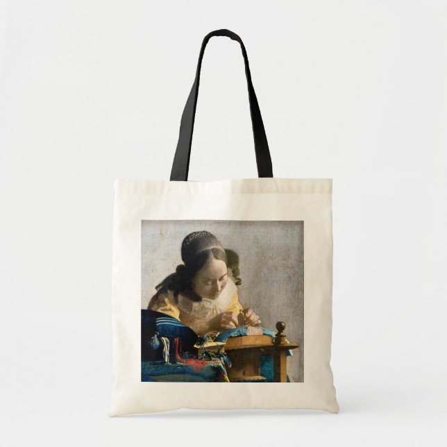Bolsa Tote Johannes Vermeer - O Lacemaker (Frente)
