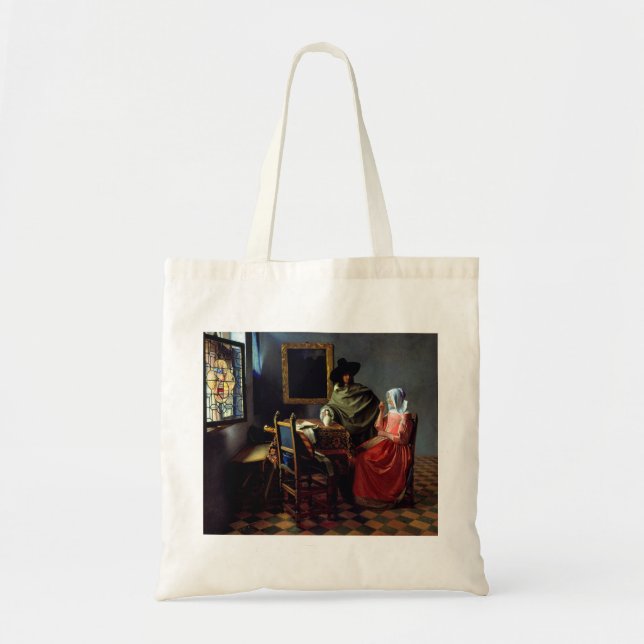 Bolsa Tote Johannes Vermeer - O Vidro do Vinho (Frente)