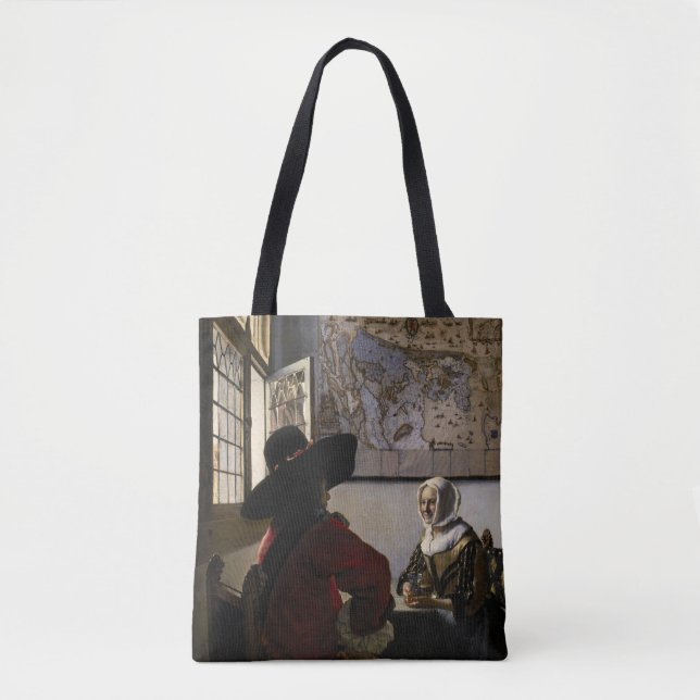 Bolsa Tote Johannes Vermeer - Oficial com uma Garota Rindo (Frente)