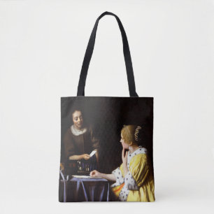 Bolsa Tote Johannes Vermeer - Senhora e Maid