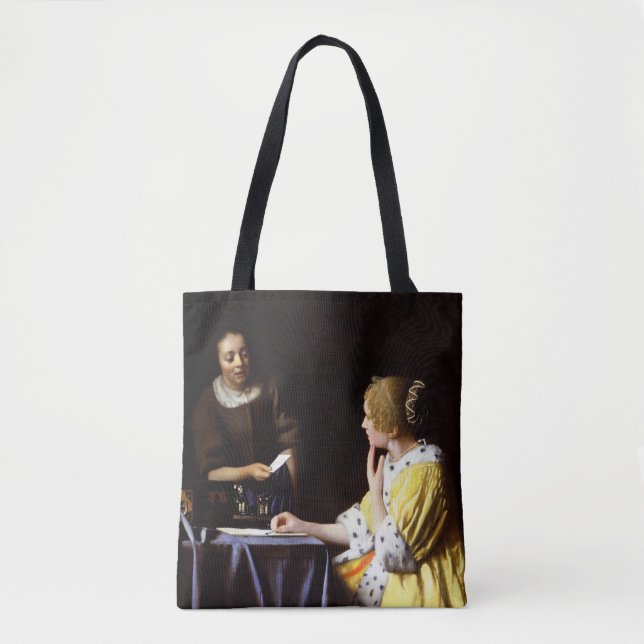 Bolsa Tote Johannes Vermeer - Senhora e Maid (Frente)