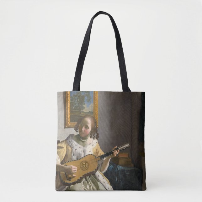 Bolsa Tote Johannes Vermeer - Tocador de Violão (Frente)