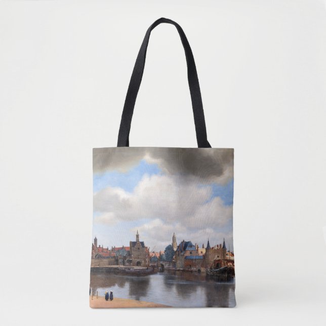Bolsa Tote Johannes Vermeer - Visão de Delft (Frente)