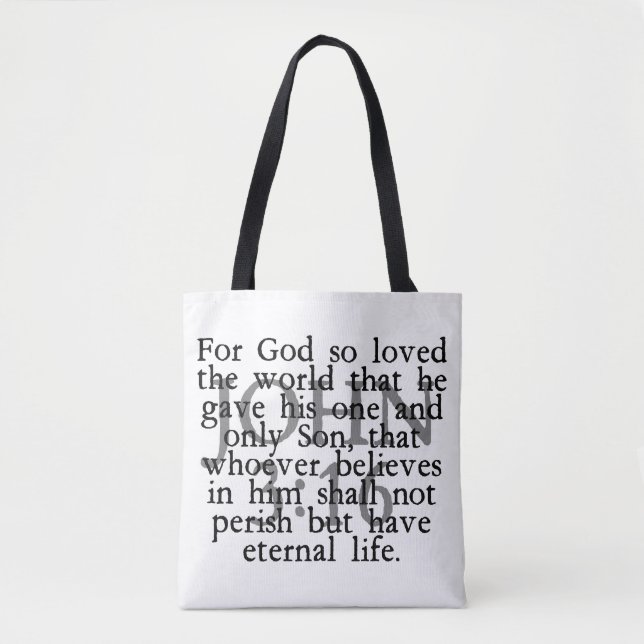 Bolsa Tote John 3:16 (Frente)