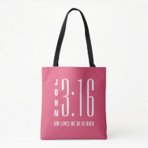 Bolsa Tote John 3:16 Cristã Moderna