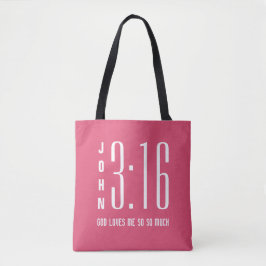 Bolsa Tote John 3:16 Cristã Moderna
