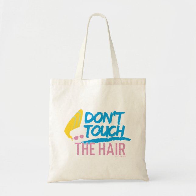 Bolsa Tote Johnny Bravo - Não Toque na Grafia do Cabelo (Frente)
