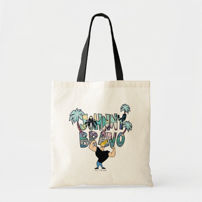 Bolsa Tote Johnny Bravo Palm Tree Name (Frente)