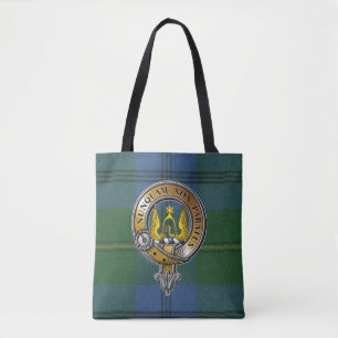 Bolsa Tote Johnstone Tartan & Crachá