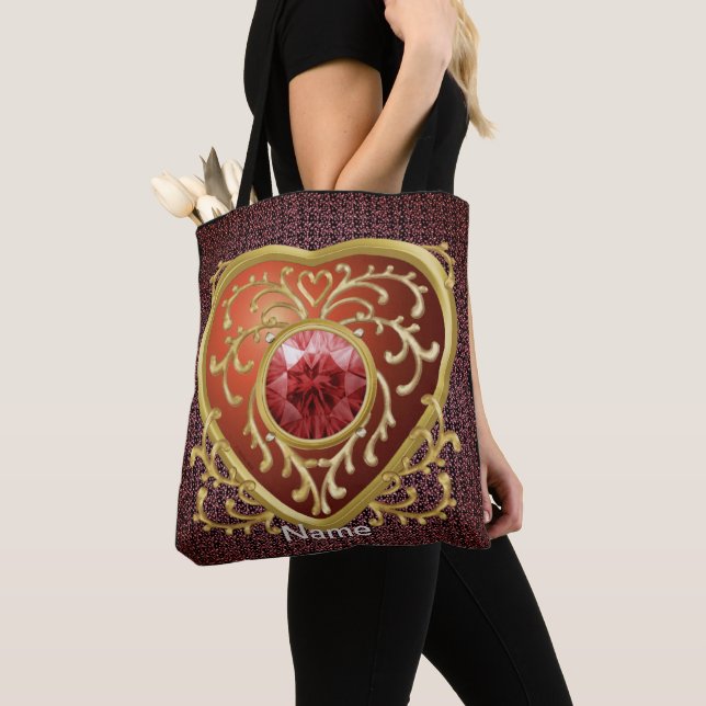Bolsa tote Joia Vermelha Coração fada (Close Up)
