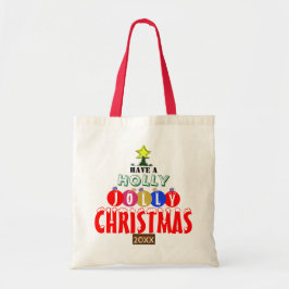 Bolsa Tote Jolly Enfeites de natal Reversible