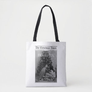 Bolsa Tote Jornal Que Ano Foto Preto Branco Natal