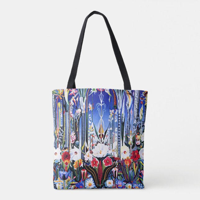 Bolsa Tote Joseph Stella trabalho de arte - Flores, Itália (Verso)