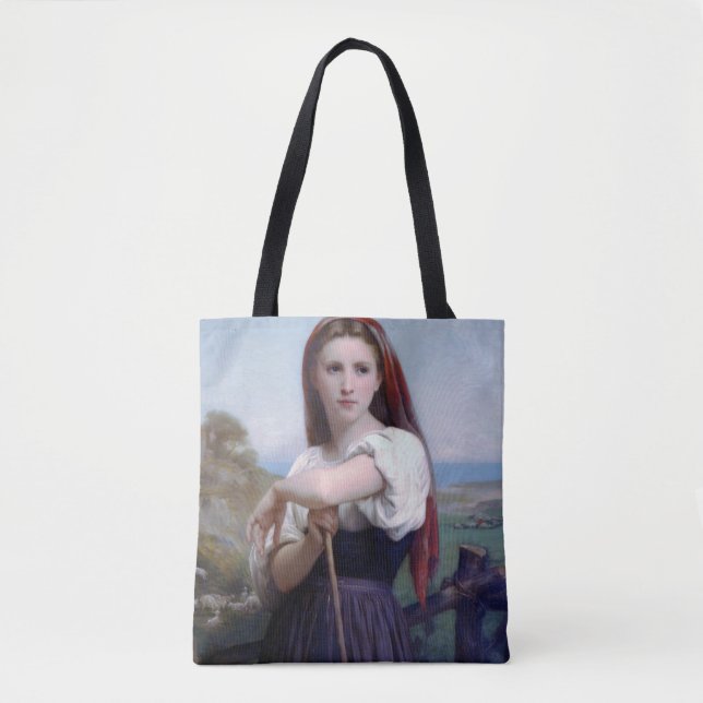 Bolsa Tote Jovem Pastora, Bouguereau (Frente)