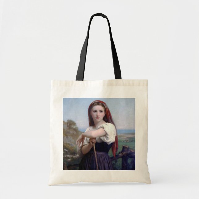Bolsa Tote Jovem Pastora, Bouguereau (Frente)