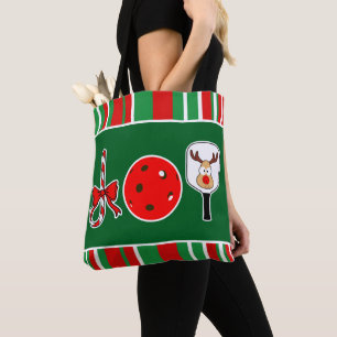 Bolsa Tote Joy Papais noeis de Natal Verde e Vermelho