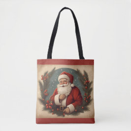 Bolsa Tote Joyeux Noël avec le Père Noël