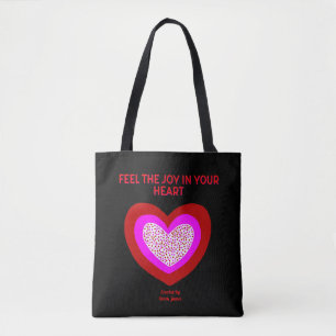 Bolsa Tote Joyful Heart All-Over-Impressão