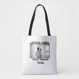 Bolsa Tote Joyful Vibes pai filho da família Natal p