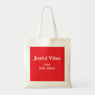 Bolsa Tote Joyful Vibes Red Natal feriados ama a família si