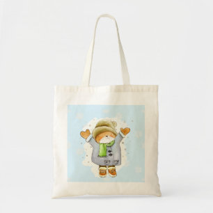 Bolsa Tote Joyous Winter Cat