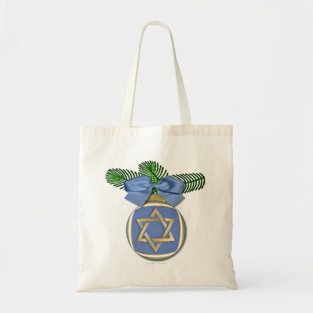 Bolsa Tote Judaica Hanukkah Star Of David Ornament Print (Frente)