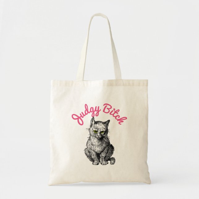 Bolsa Tote Judgy Kitten (Frente)