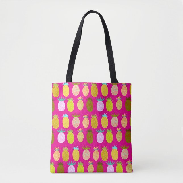 Bolsa Tote Juicy Pineapple Pattern (Frente)