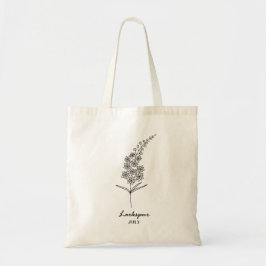 Bolsa Tote Julho Birth Flower | Larkspur