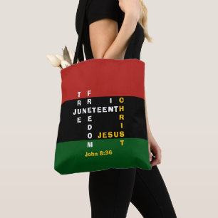 Bolsa Tote JUNETEENTH Christian Crossword
