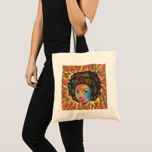 Bolsa Tote Juneteenth Sunflower - Dia da Liberdade Negra 1865