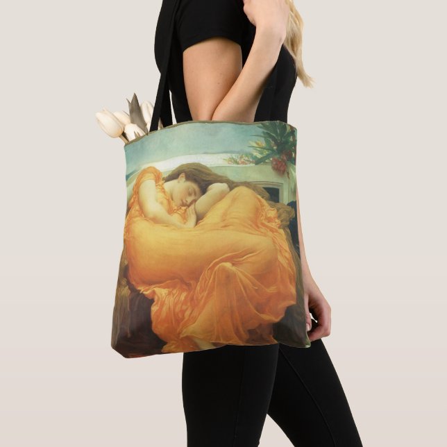 Bolsa Tote Junho flamejante por Lord Frederic Leighton (Close Up)