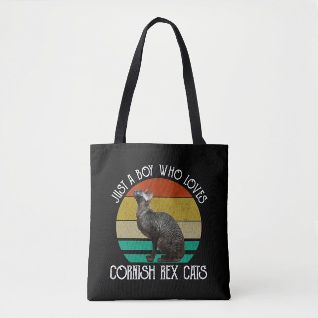 Bolsa Tote Just A Boy Who Loves Cornish Rex Cats (Frente)
