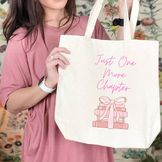 Bolsa Tote Just one more chapter tote bag gift book lover