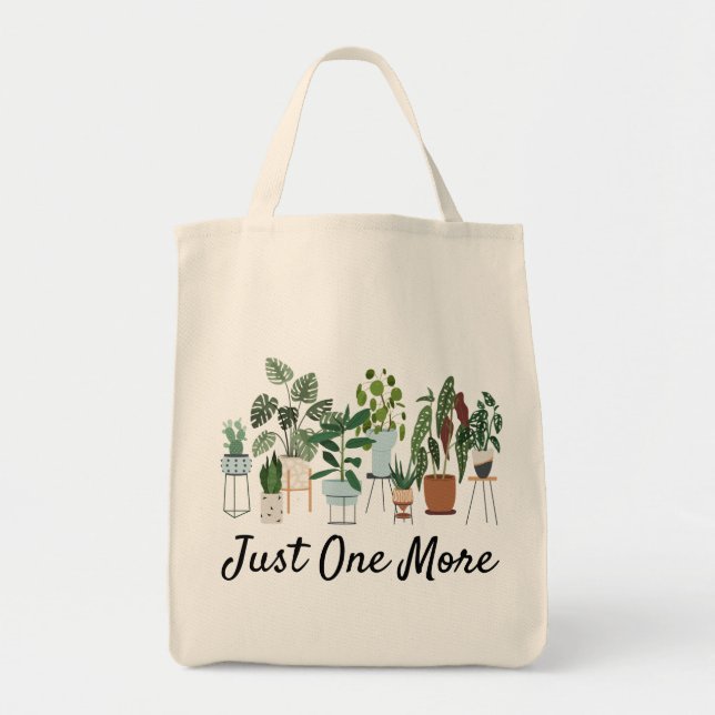 Bolsa Tote Just One More Plant Shirt, Plant Lady Gardening  (Frente)