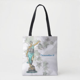Bolsa Tote Justiça Reversível e Veritas 3D em Azul