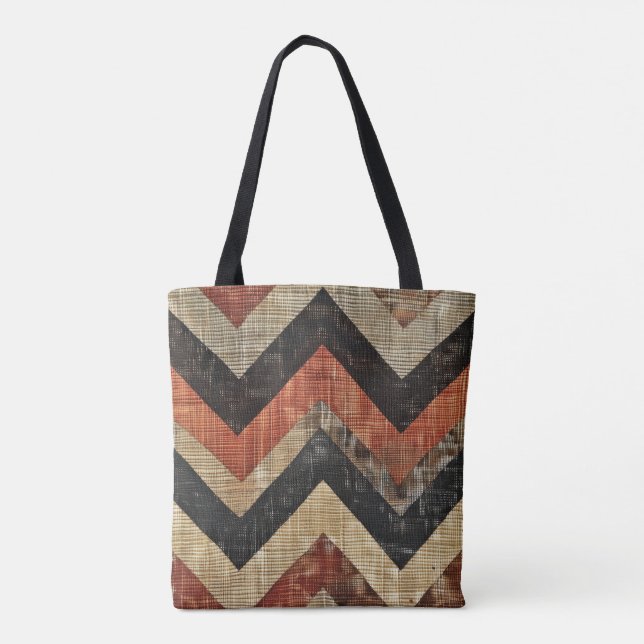 Bolsa Tote Jute Chevron (Verso)