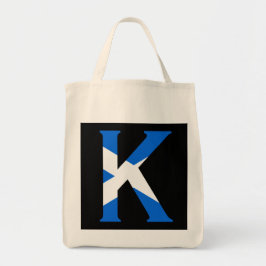 Bolsa Tote K Monograma sobreposto à Scottish Flag gtcnt