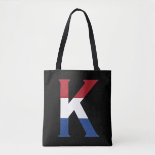 Bolsa Tote K Monograma sobreposto no Sinalizador NLD no stcnt