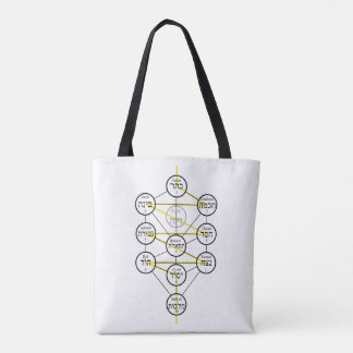 Bolsa Tote Kabbalistic Tree of life hebrew sephiroth 