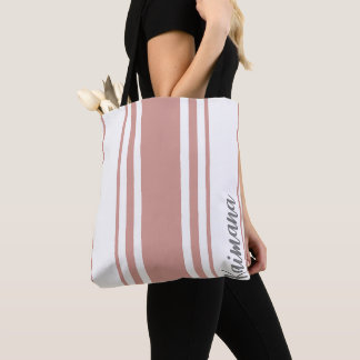 Bolsa Tote Kaimana Listras Minimalistas Monograma