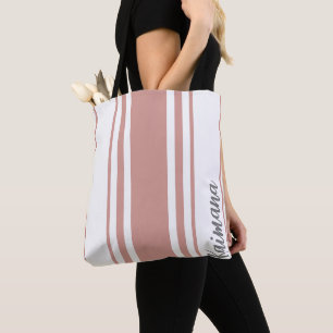 Bolsa Tote Kaimana Minimalista Stripes Monograma